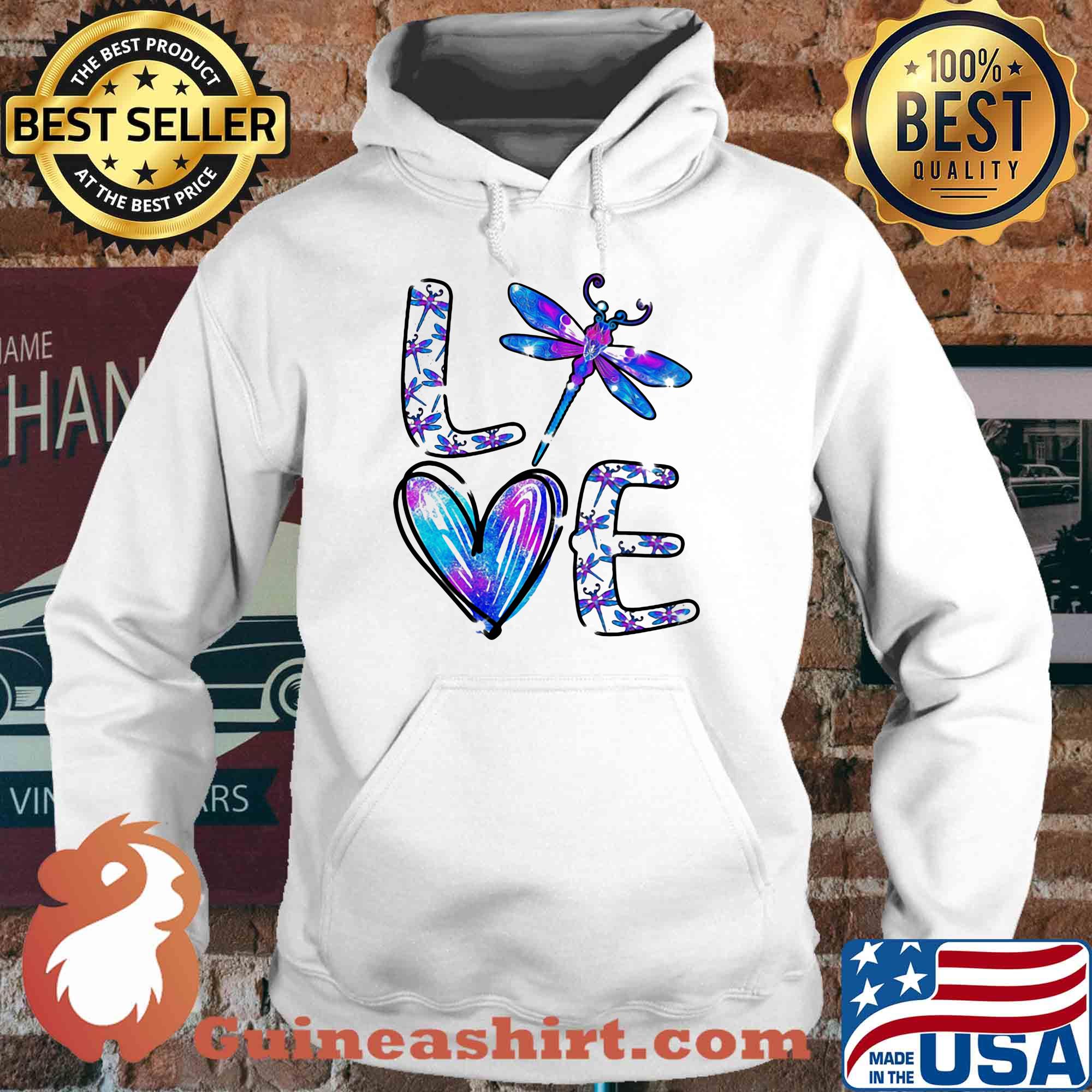 Love dragonflies heart diamond s Hoodie