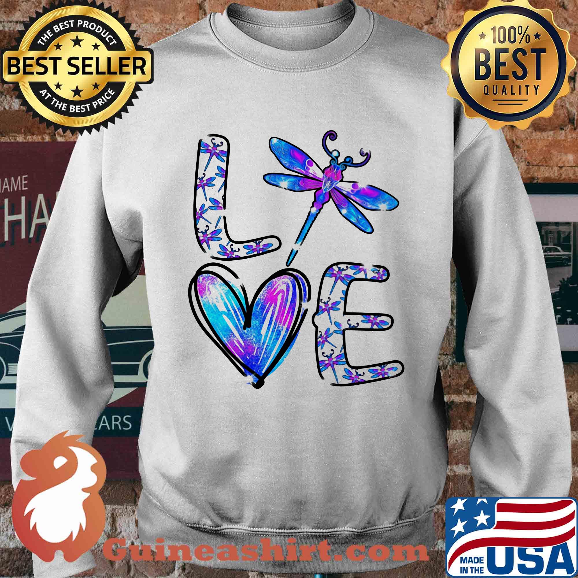 Love dragonflies heart diamond s Sweater