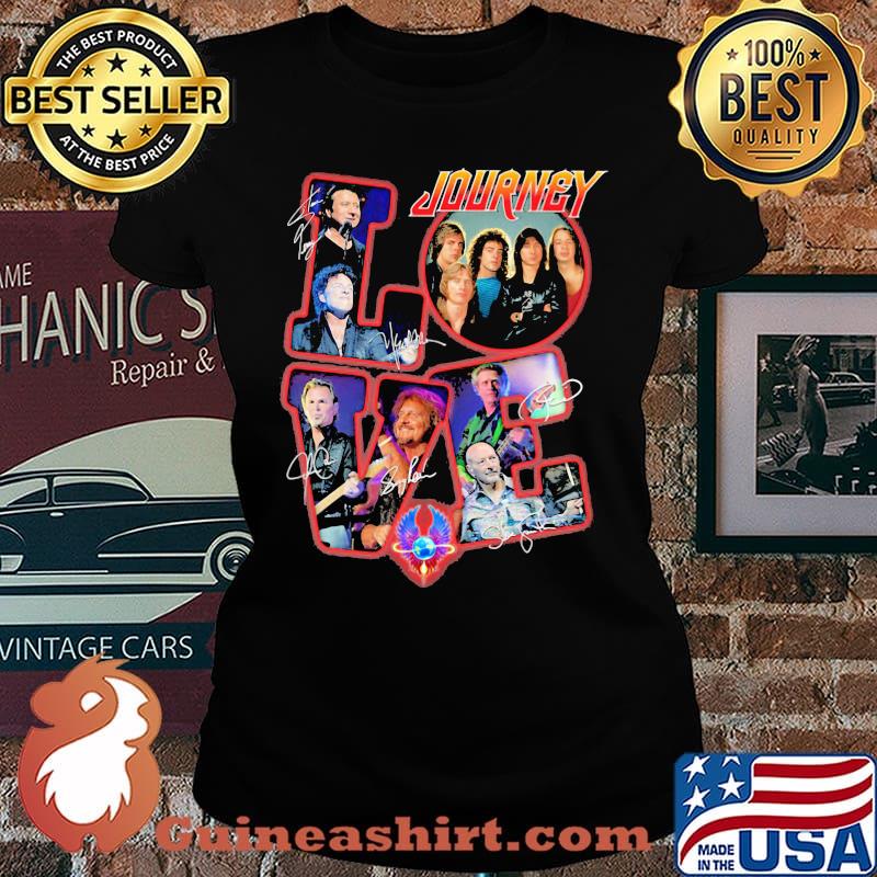 Love journey band members signatures shirt