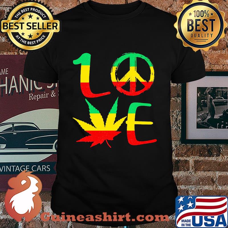Love Marijuana Leaf LGBT Shirt