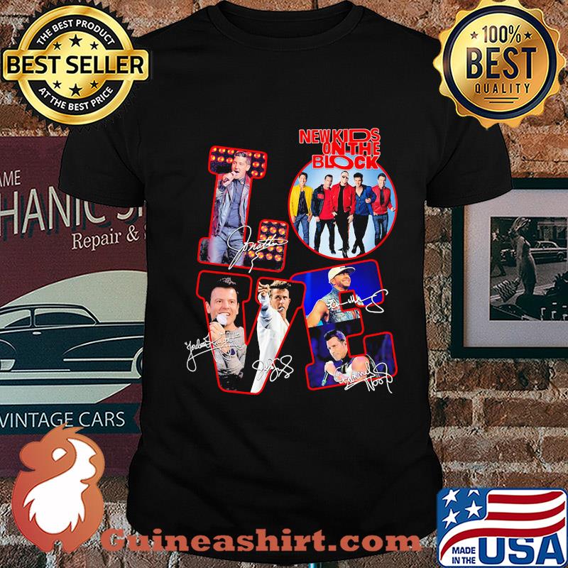 Love new kids on the block band members signatures shirt