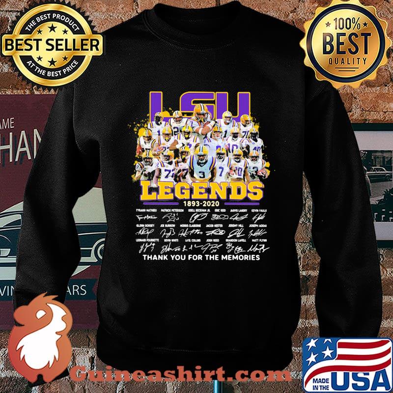 Lsu tigers legends 1893 2020 thank you for the memories signatures s Sweater