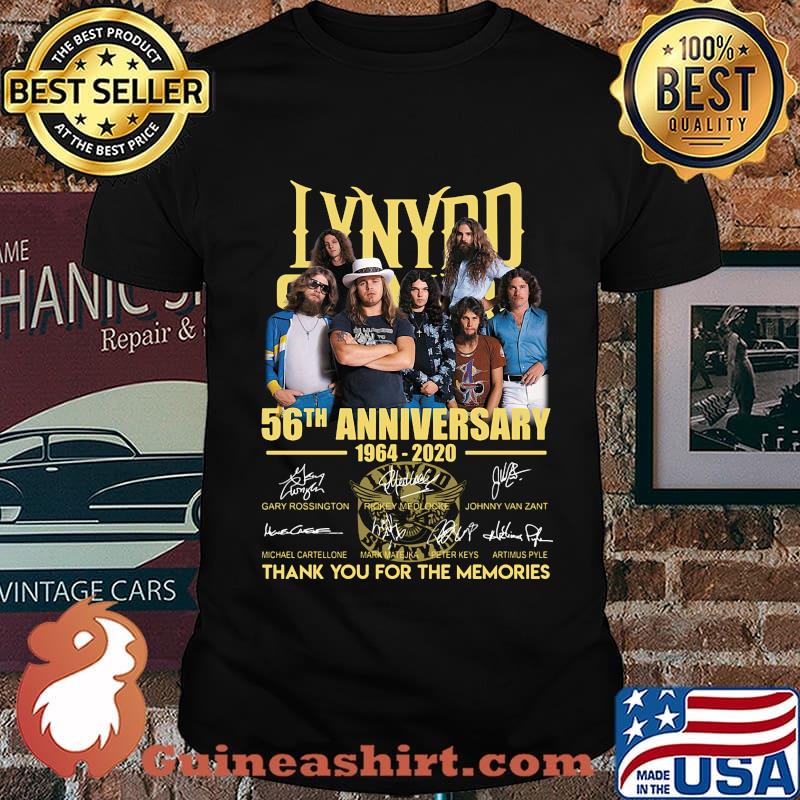 Lynyrd skynyrd 56th anniversary 1964 2020 thank you for the memories signatures shirt