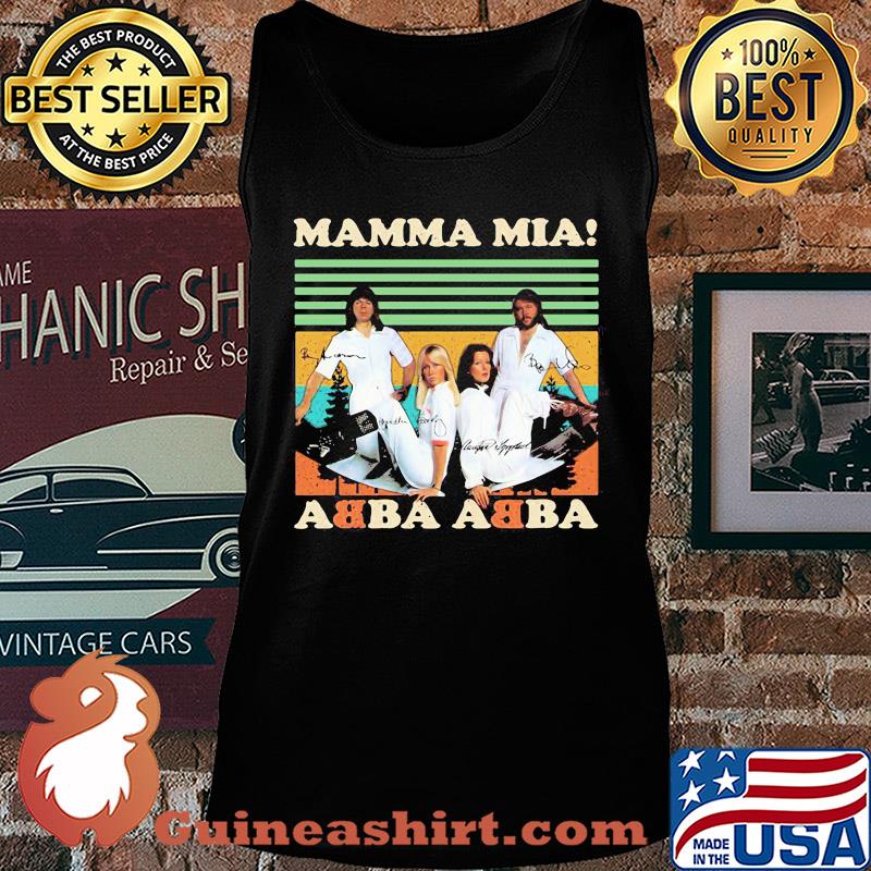 Mamma mia abba abba signatures vintage s Tank top