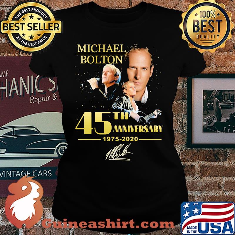 Michael bolton 45th anniversary 1975 2020 signature black shirt
