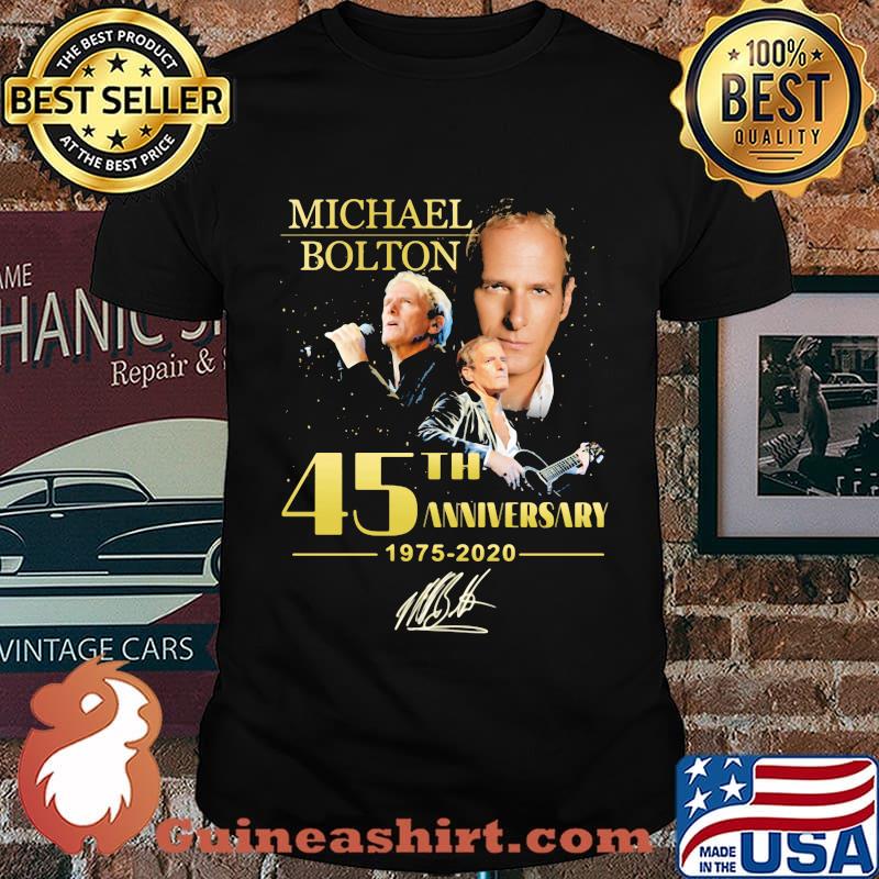 Michael bolton 45th anniversary 1975 2020 signature black s Unisex