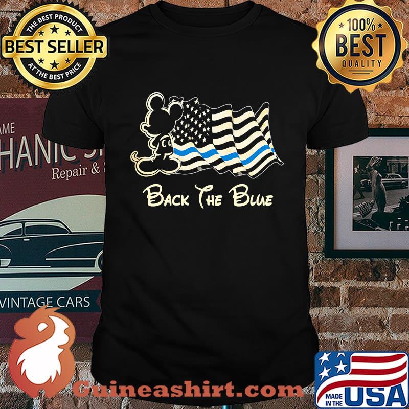 Mickey mouse back the blue american flag happy independence day shirt