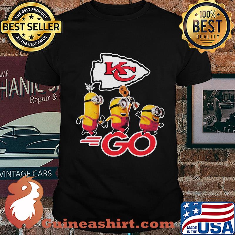 Minions guitar go kansas city chiefs football logo shirt