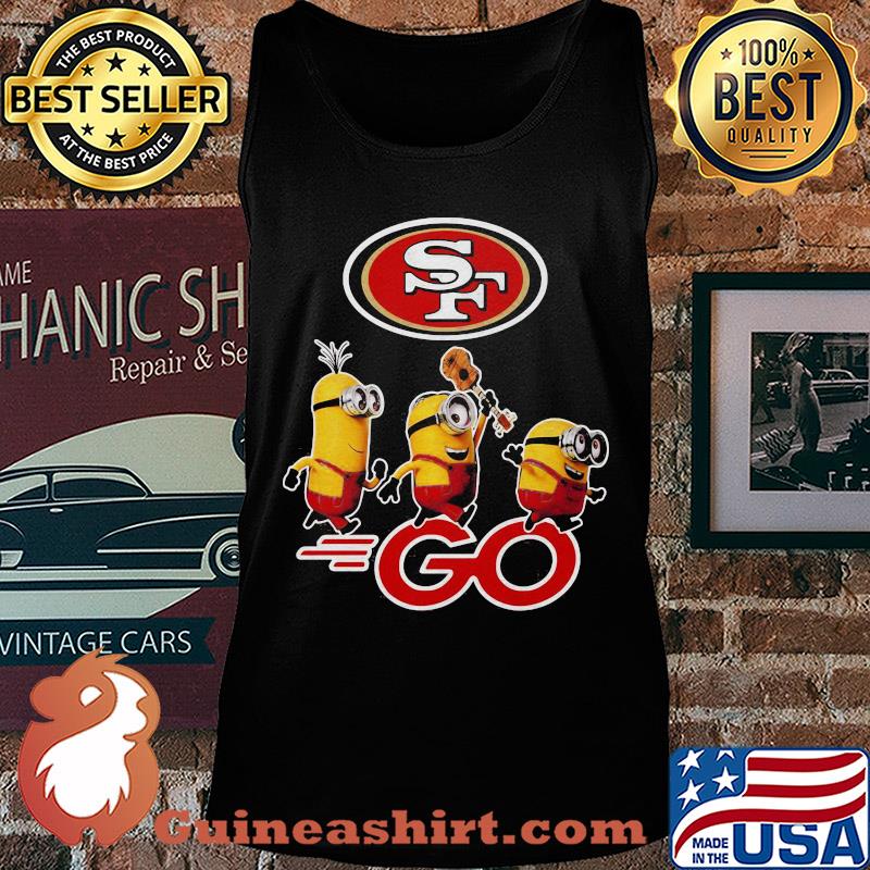 Minions guitar go san francisco 49ers football logo s Tank top