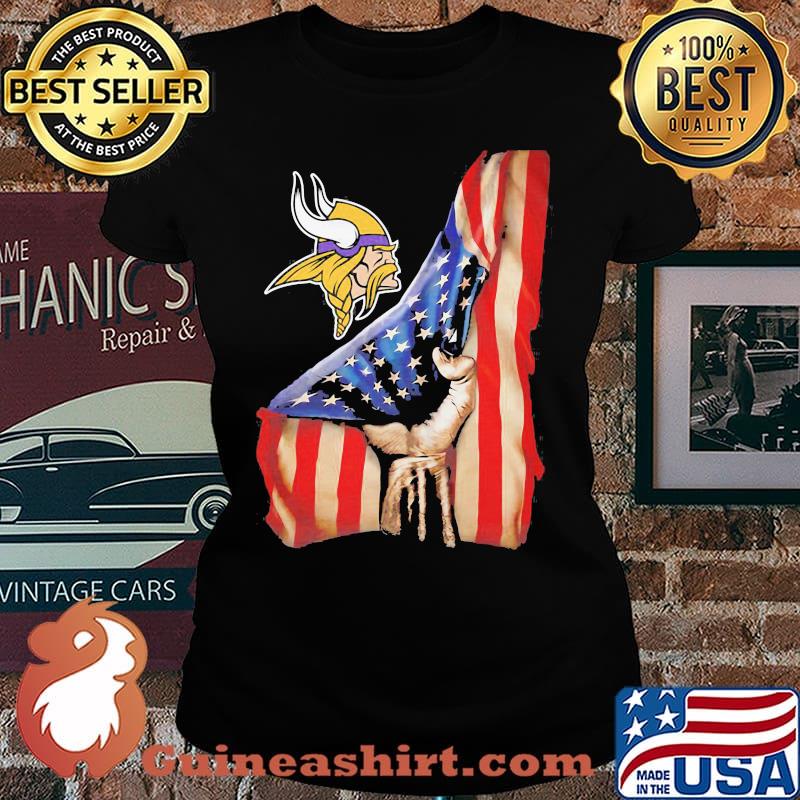 Minnesota vikings american flag independence day shirt
