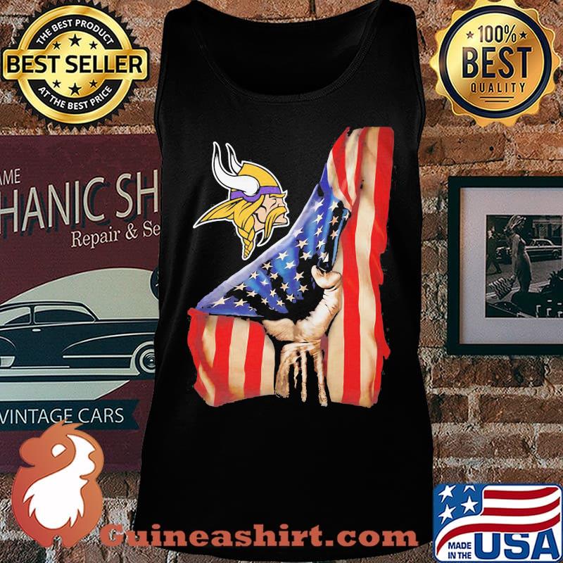 Minnesota vikings american flag independence day s Tank top