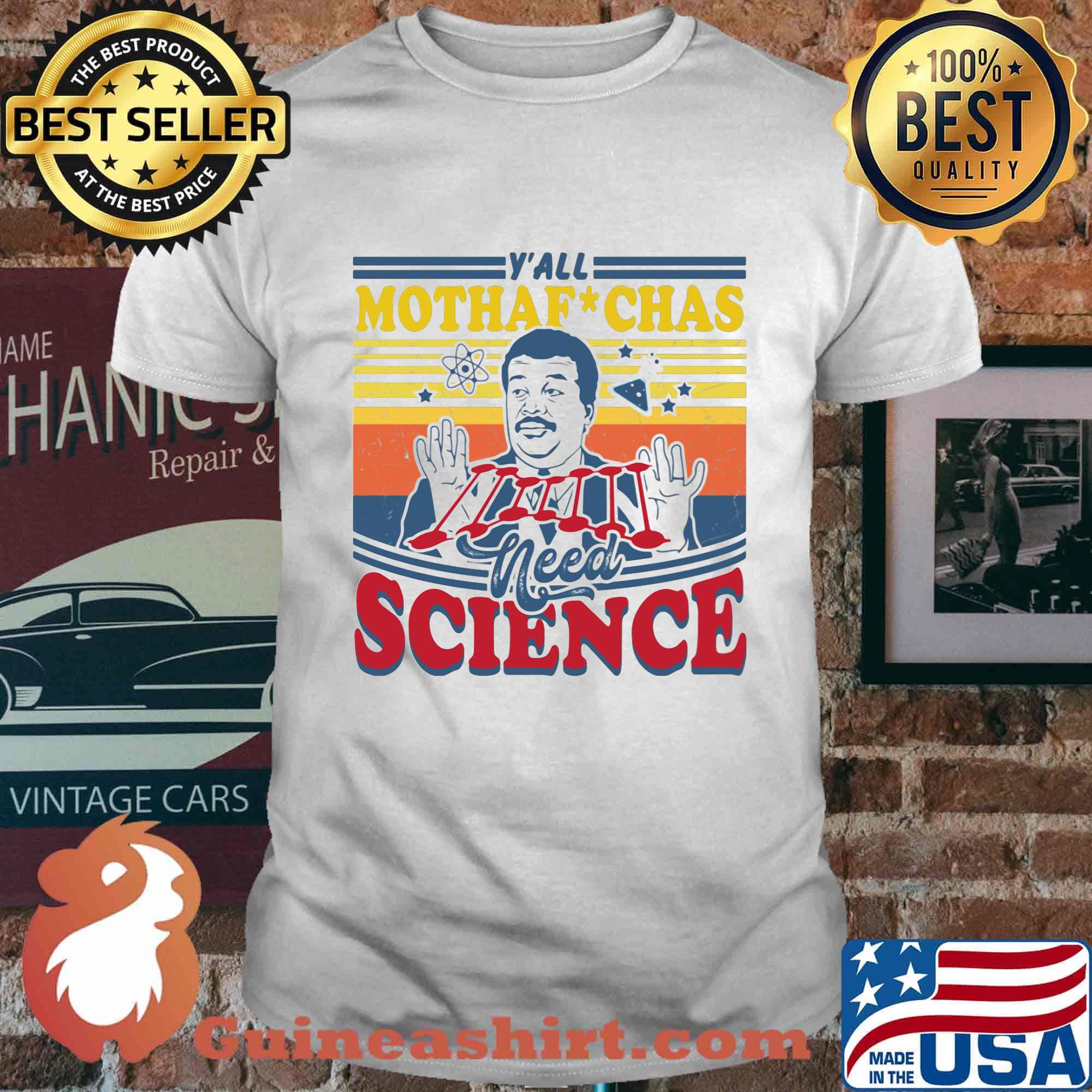 Mothaf Chas Nedd Science Vintage Retro Shirt