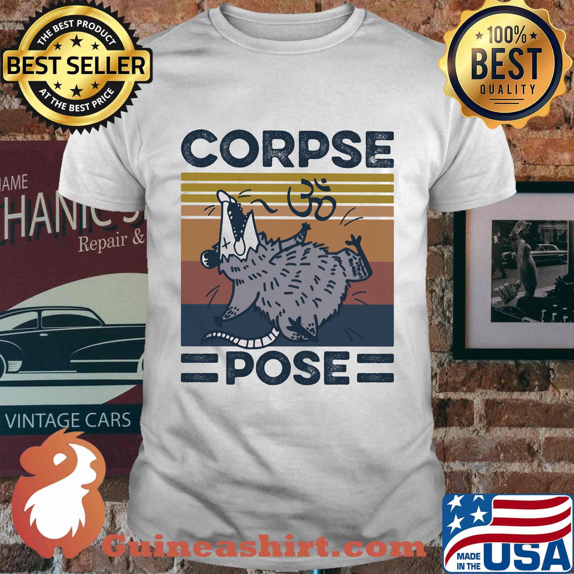 Mouse corpse pose vintage retro shirt