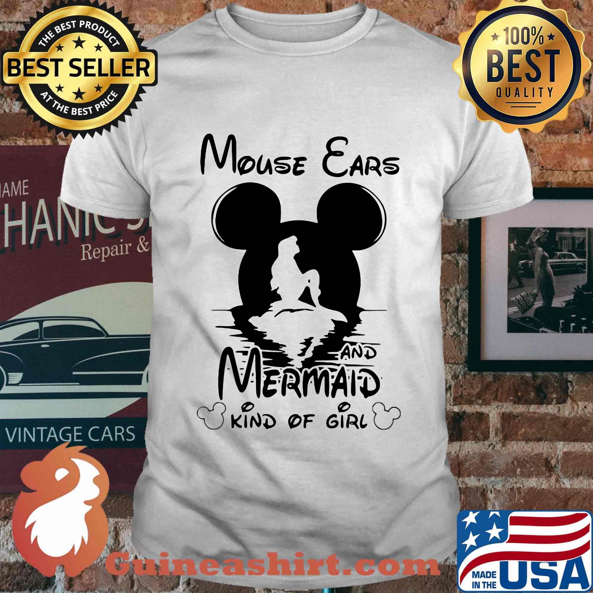 Mouse ears and mermaid kind of girl shirt