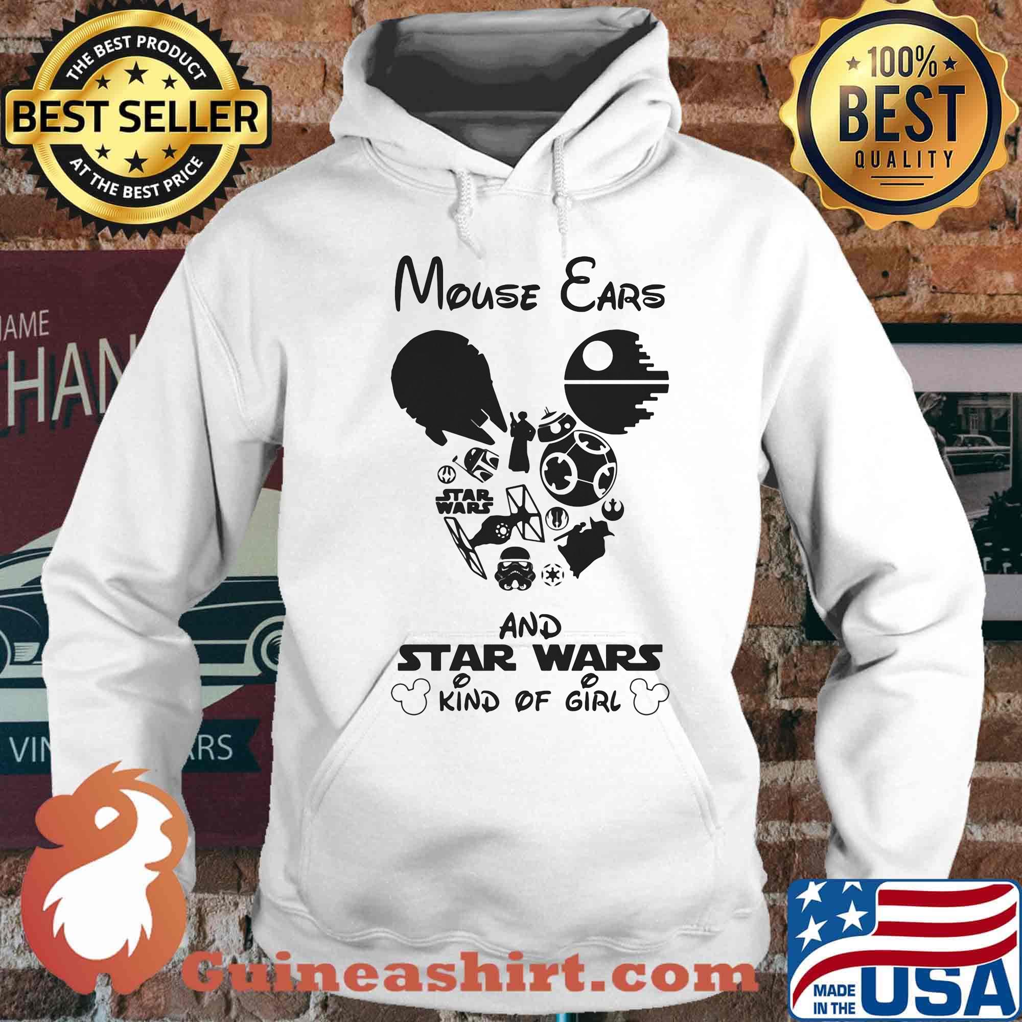 Mouse ears and star wars kind of girl s Hoodie