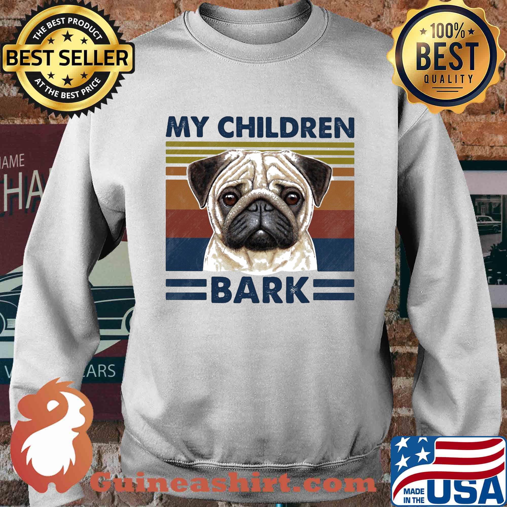 My children bark pug vintage s Sweater