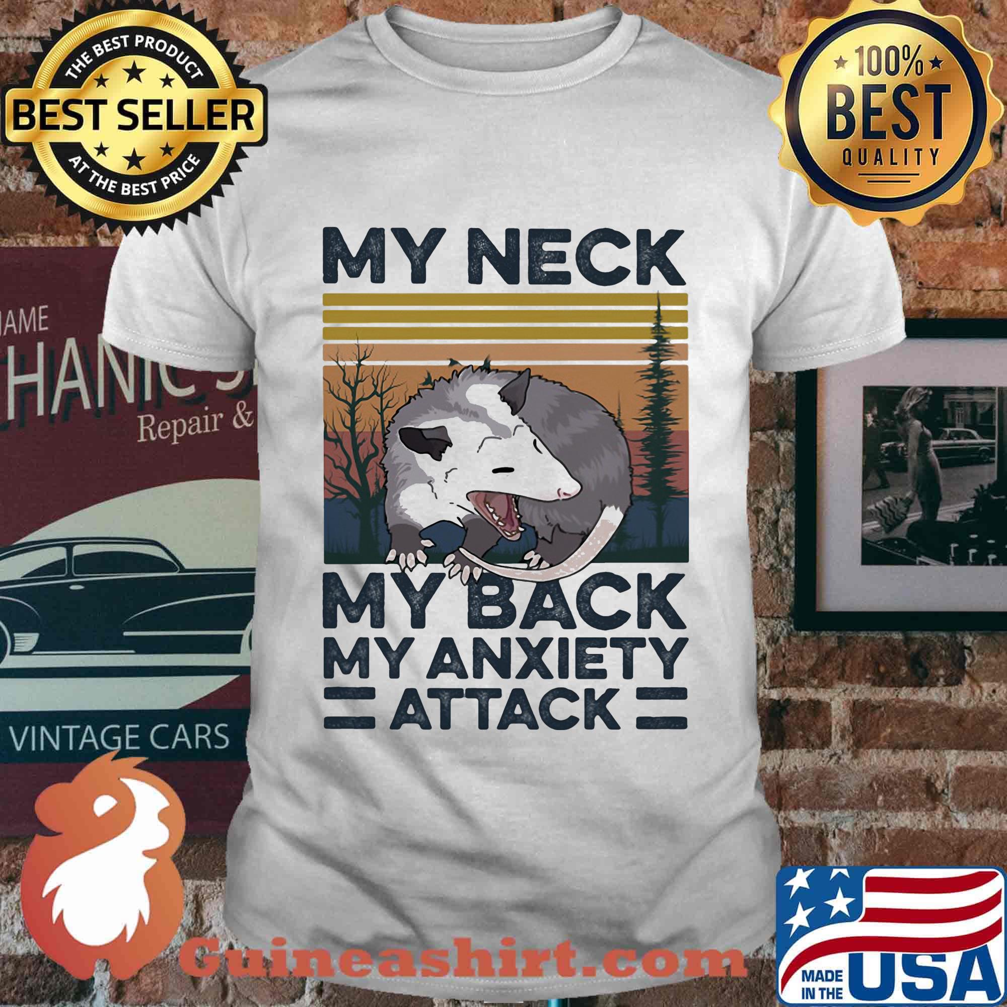 My Neck My Back My Anxiety Attack Mouse Vintage Retro Shirt
