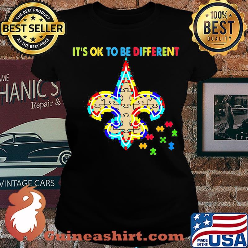 New orleans saints it's ok to be different autism awareness s Laides tee