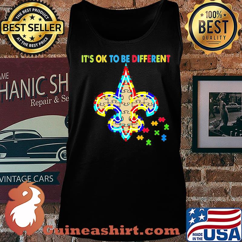 New orleans saints it's ok to be different autism awareness s Tank top
