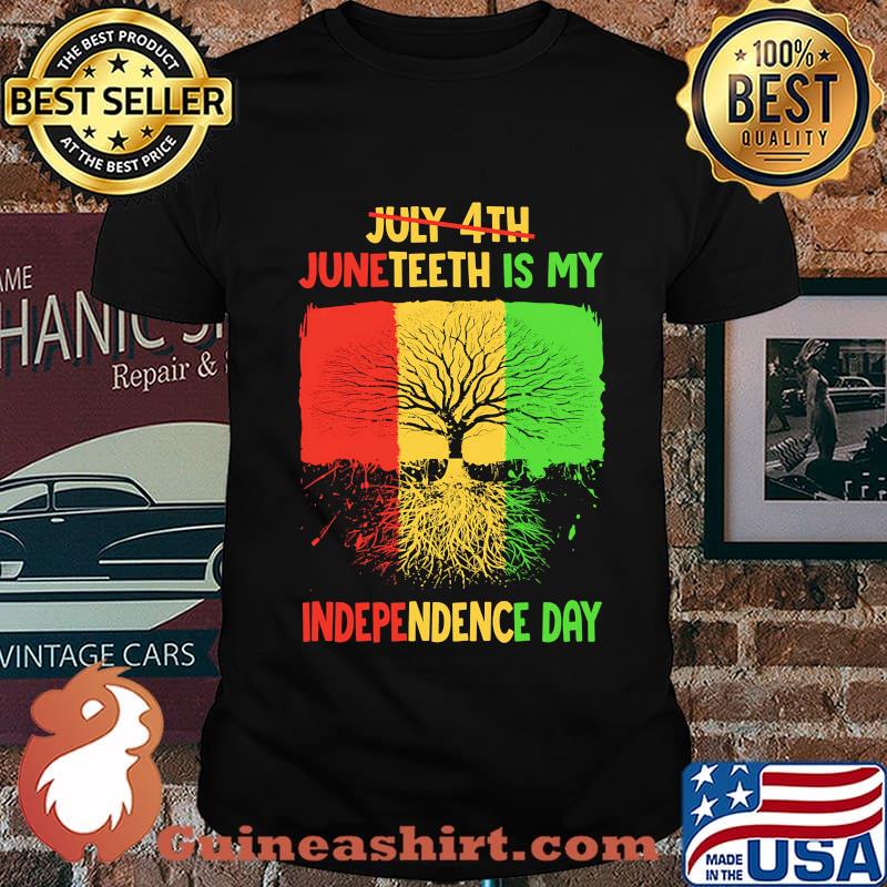 Not july 4th juneteenth is my independence day grown shirt