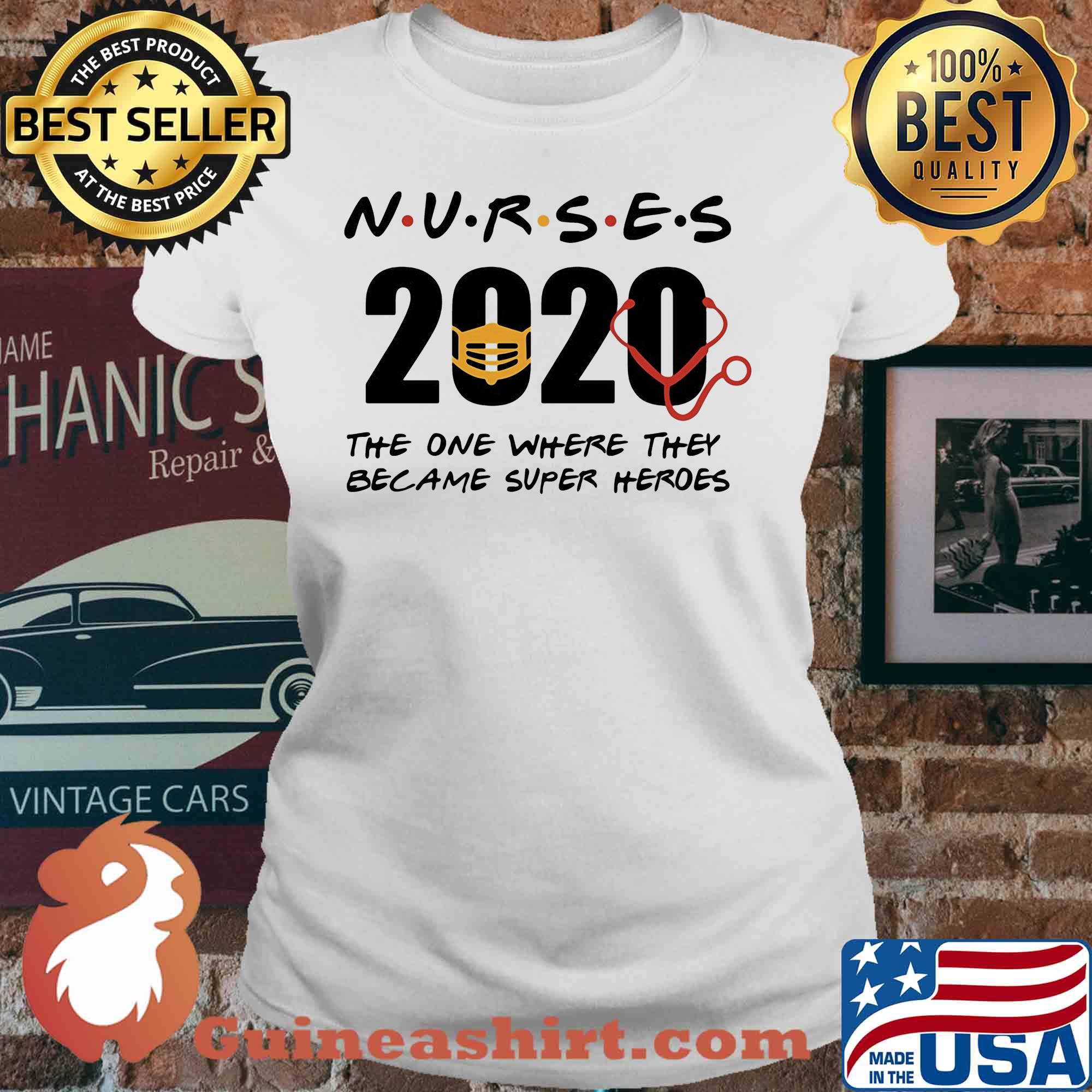 Nurse 2020 mask the one where they because superheroes s V-neck
