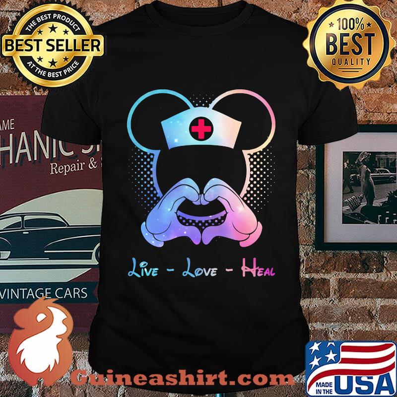 Nurse mickey mouse live love heal shirt