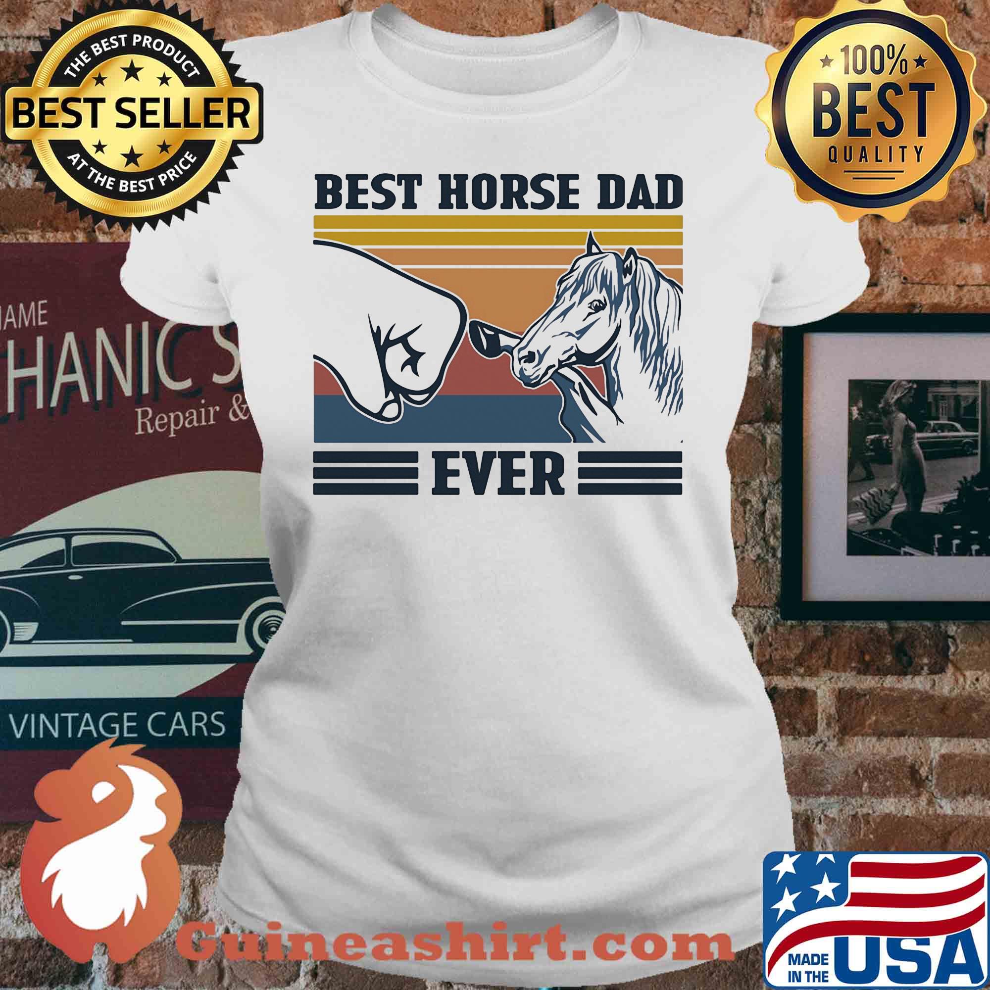 Official best horse dad ever vintage s V-neck