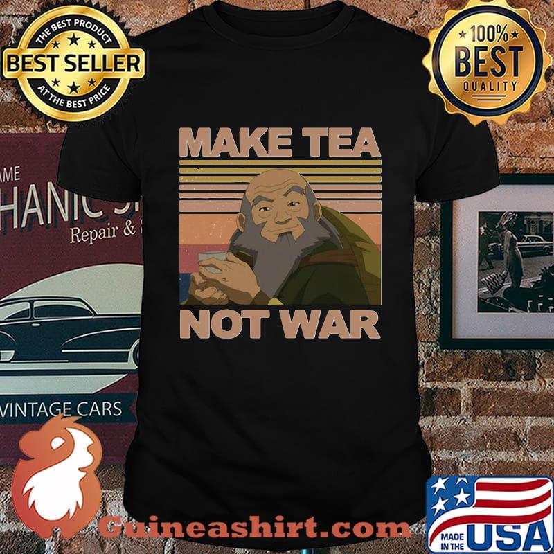 Official Make Tea Not War Avatar Iroh Vintage Retro Shirt