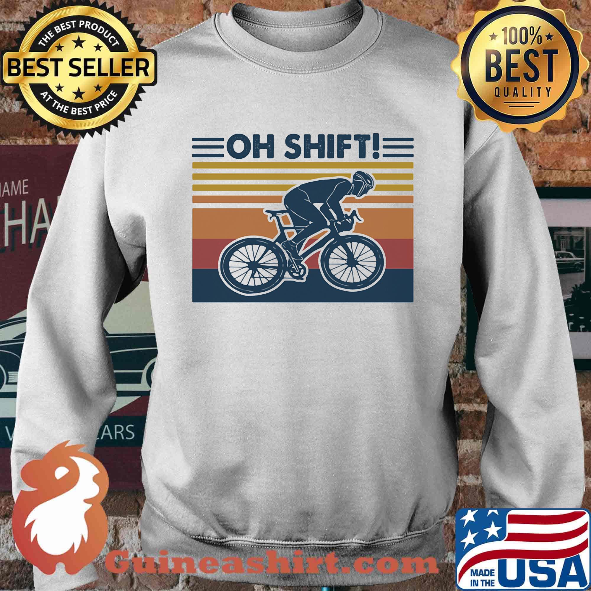 Oh Shift Bicyclist Vintage Retro Shirt Sweater