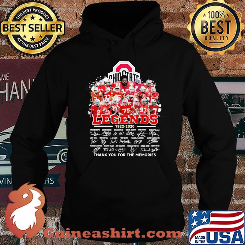 Ohio state buckeyes legends 1922 2020 thank you for the memories signatures s Hoodie