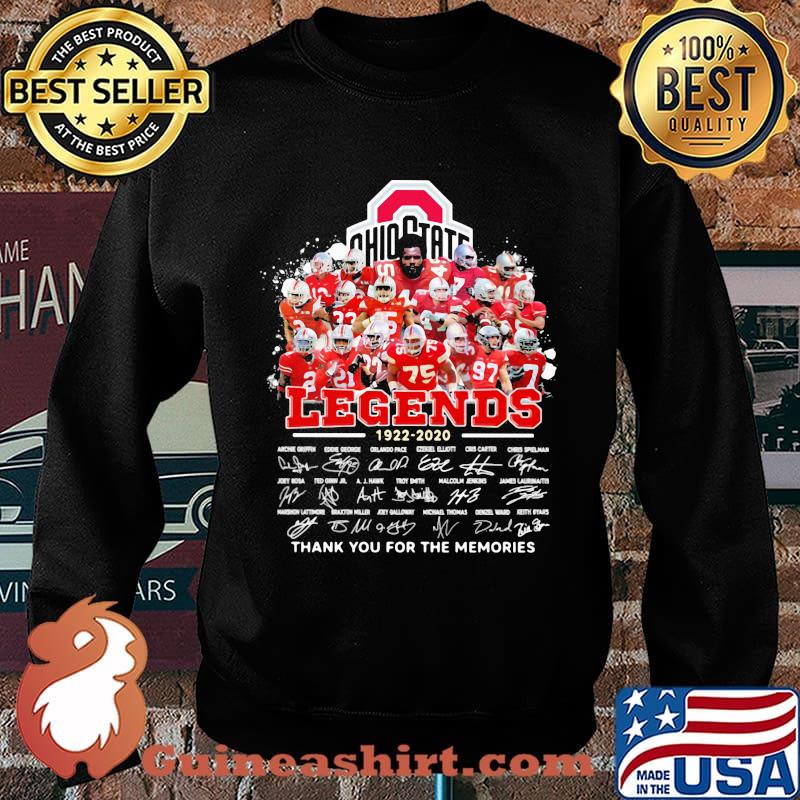 Ohio state buckeyes legends 1922 2020 thank you for the memories signatures s Sweater