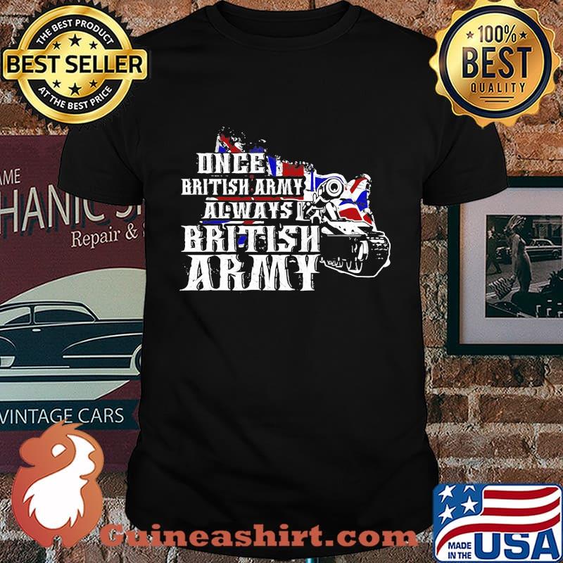 One British Army Tank American Flag Independence Day Shirt