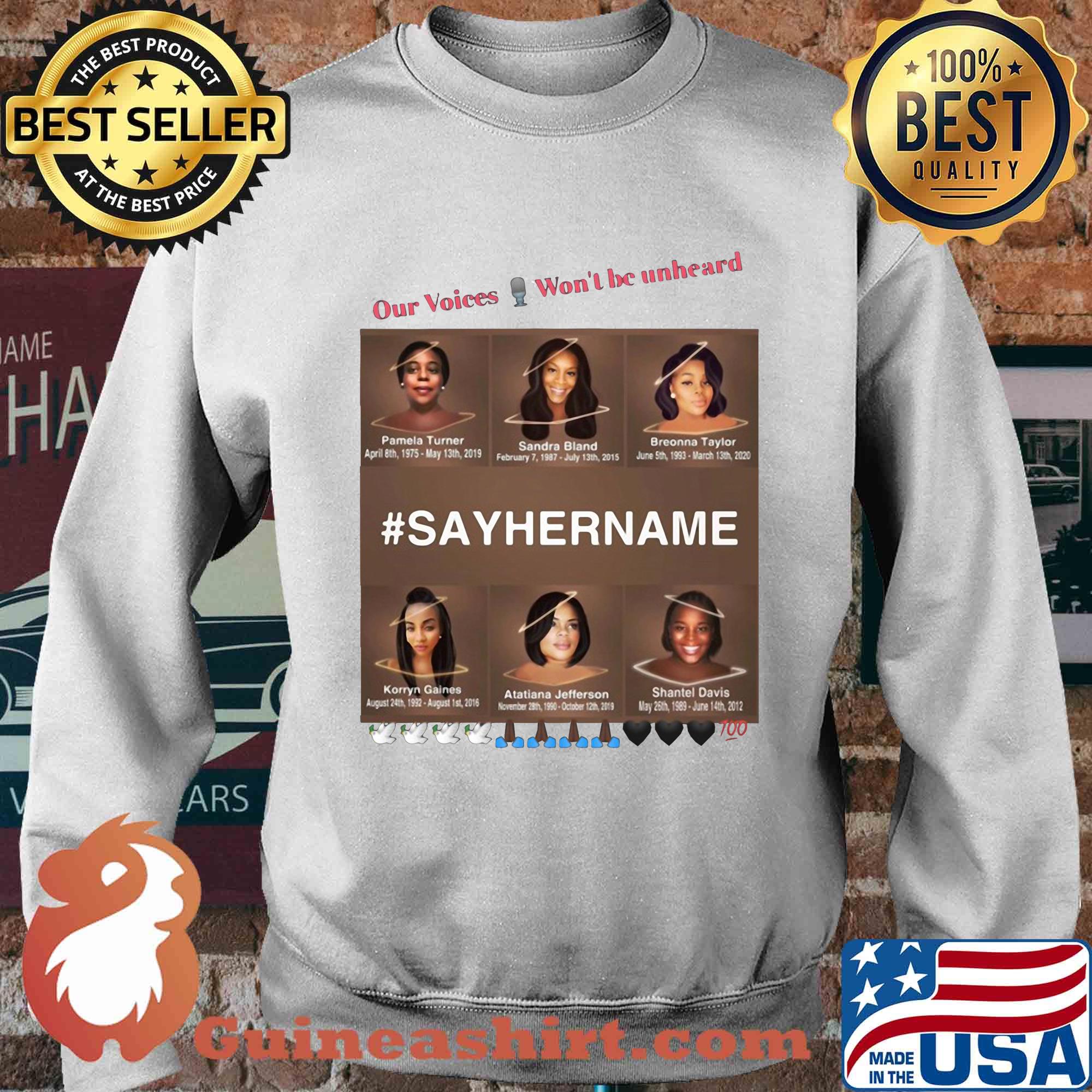 Our voices won't be unheard say her name s Sweater