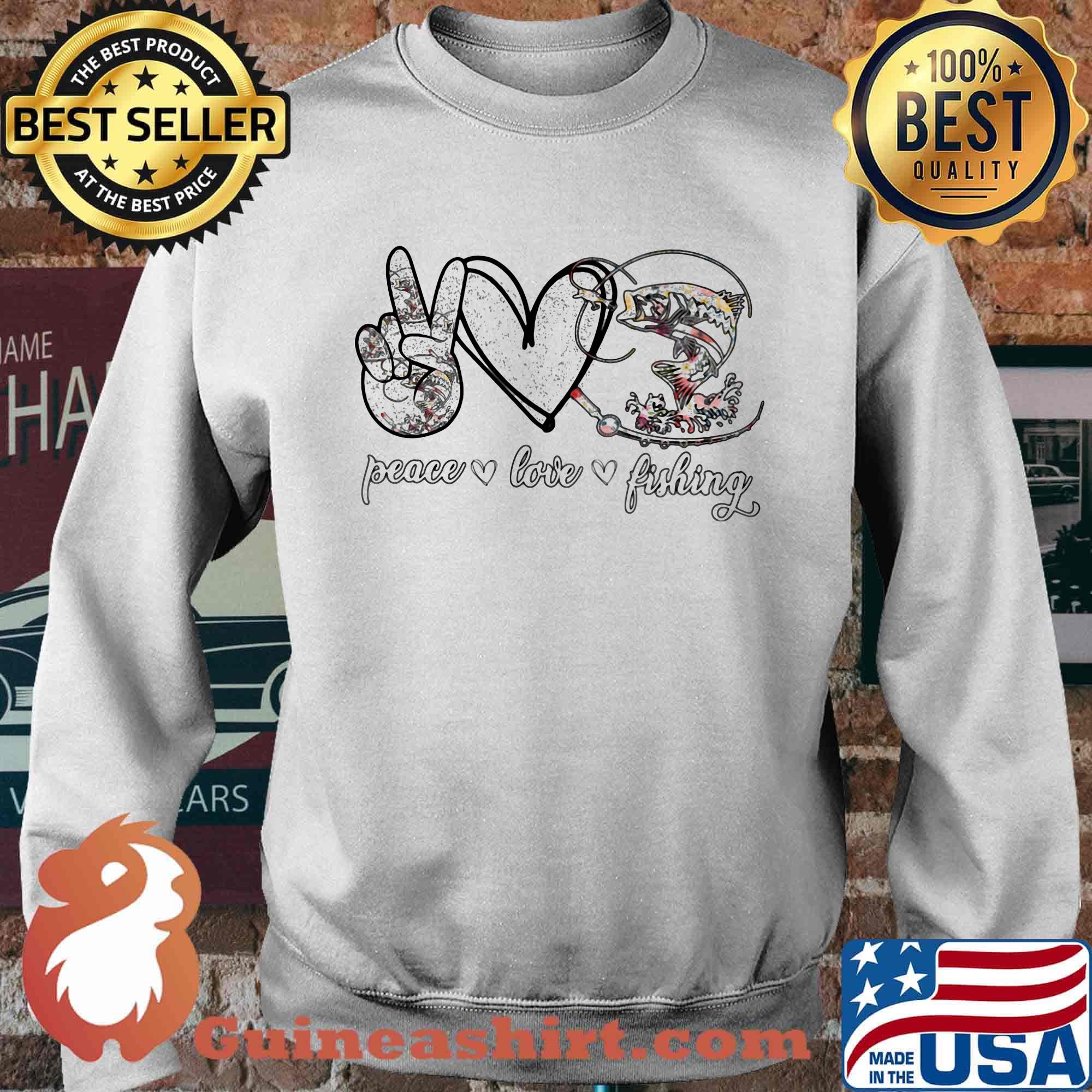Peace love fishing classic s Sweater