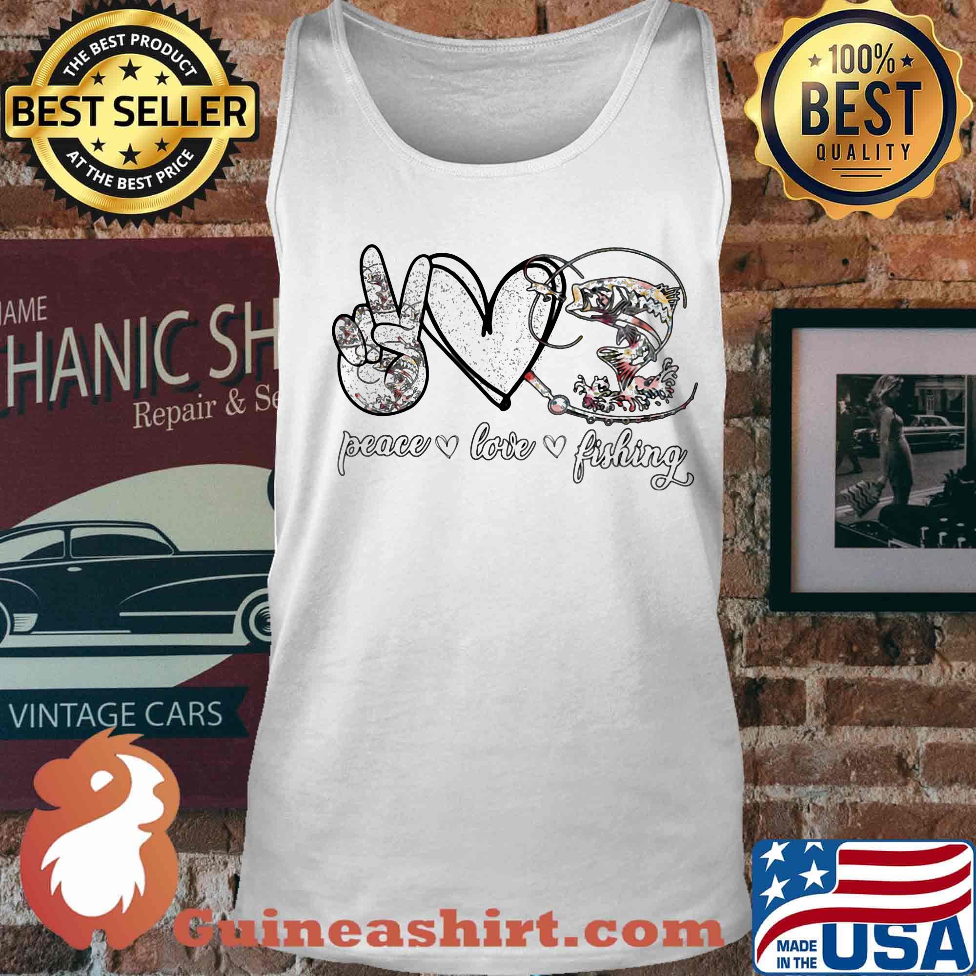 Peace love fishing classic s Tank top