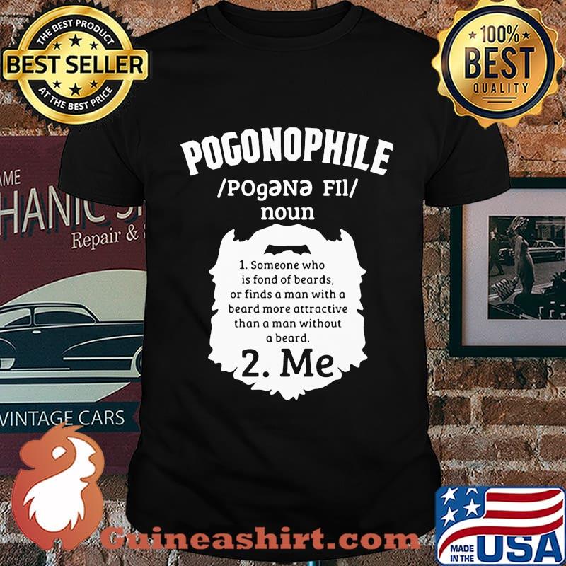 Pogonophile noun someone who is fond of beards or finds a man with a beard more attractive than a man without a beard me shirt