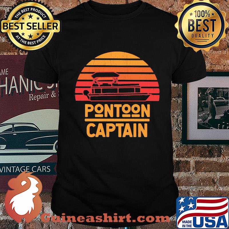 Pontoon captain vintage retro shirt
