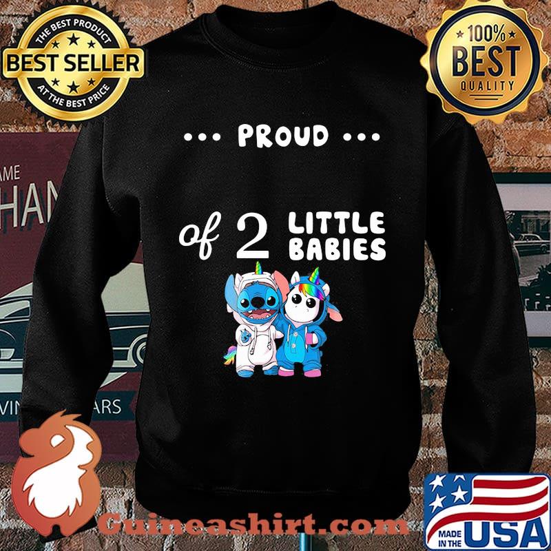 Proud of 2 little babies stitch and unicorn s Sweater