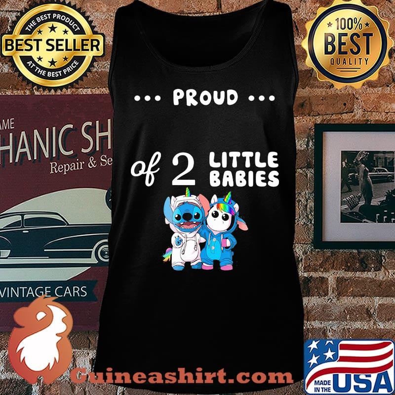 Proud of 2 little babies stitch and unicorn s Tank top