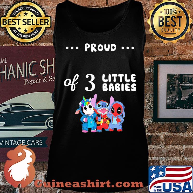Proud of 3 little babies unicorn grinch and spider man s Tank top
