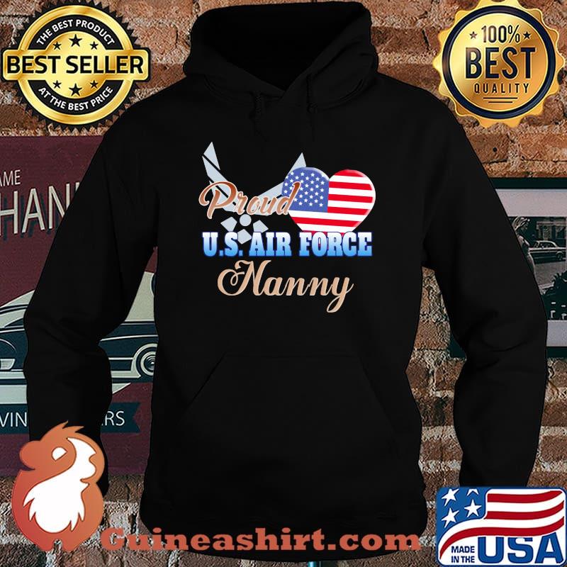 Proud u.s.air force nanny heart american flag independence day s Hoodie