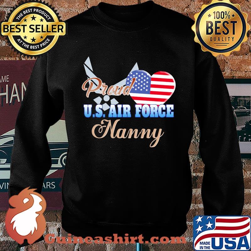 Proud u.s.air force nanny heart american flag independence day s Sweater