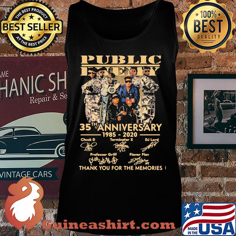 Public enemy 35th anniversary 1985 2020 thank you for the memories signatures s Tank top