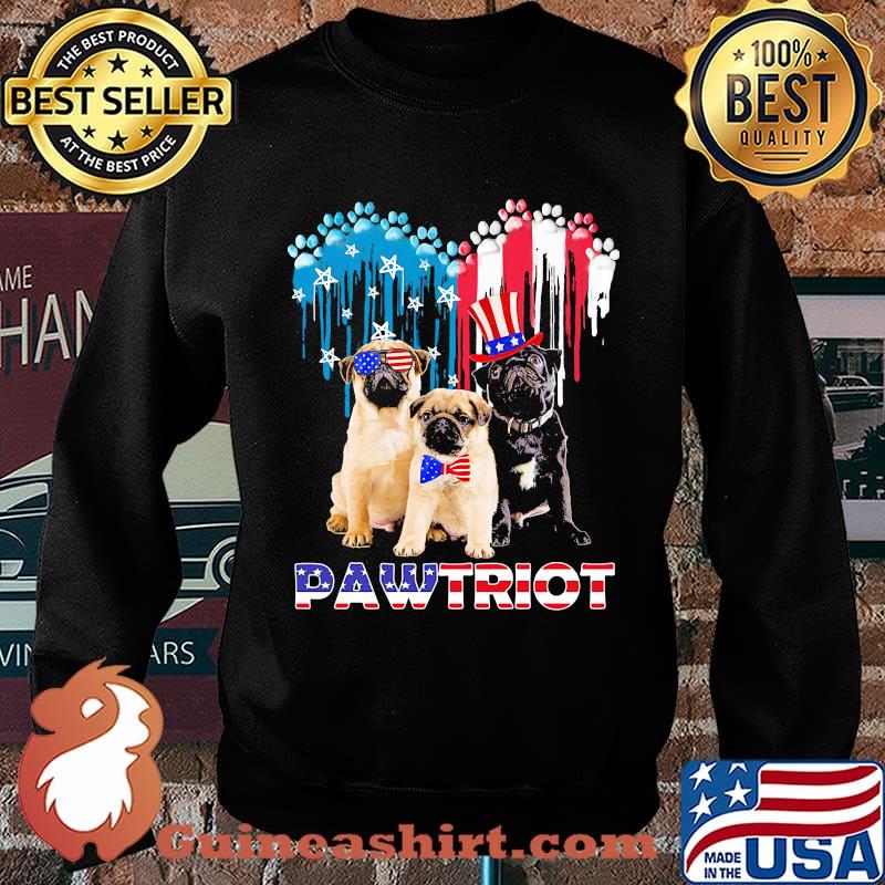 Pug pawtriot heart american flag independence day s Sweater