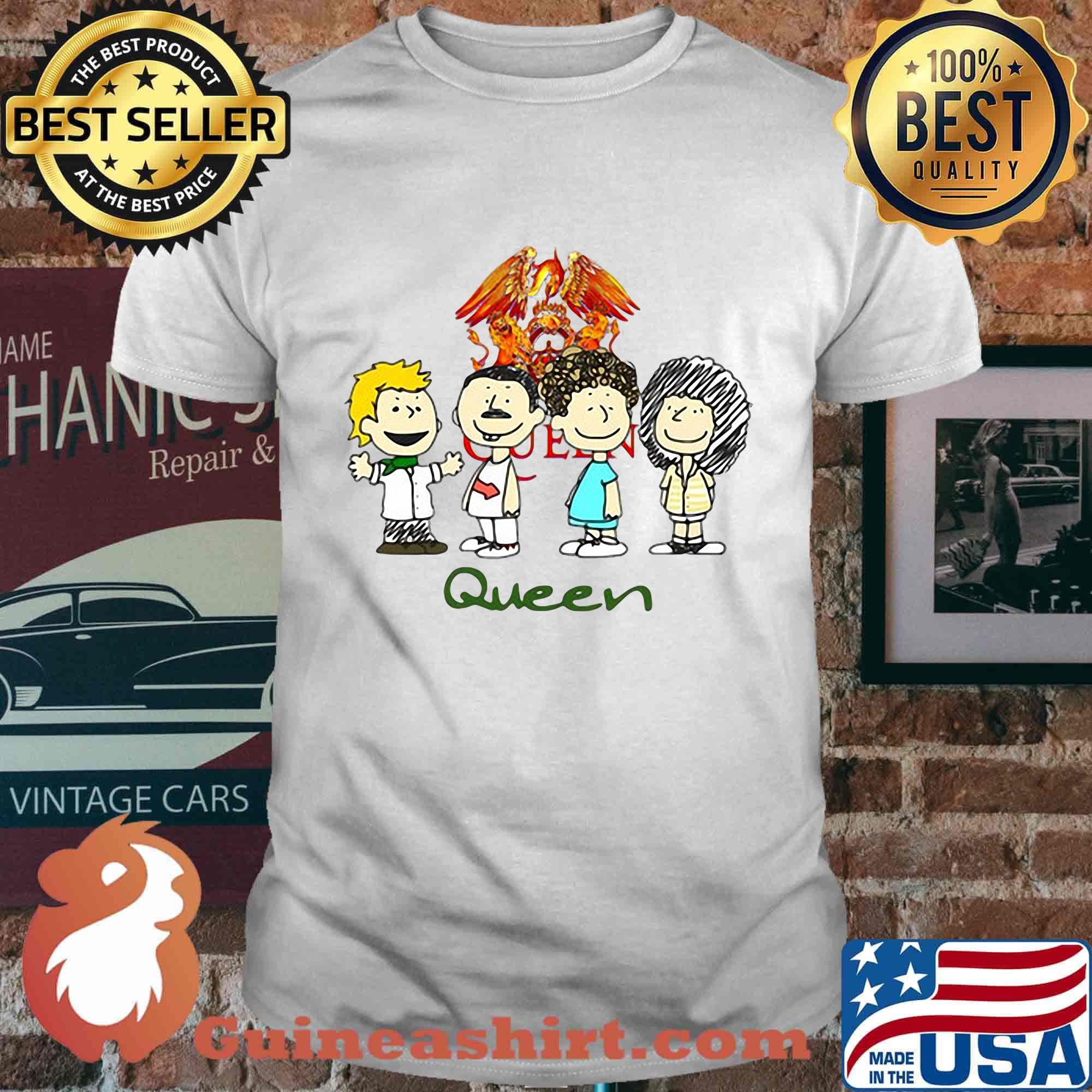 Queen band members cartoon shirt
