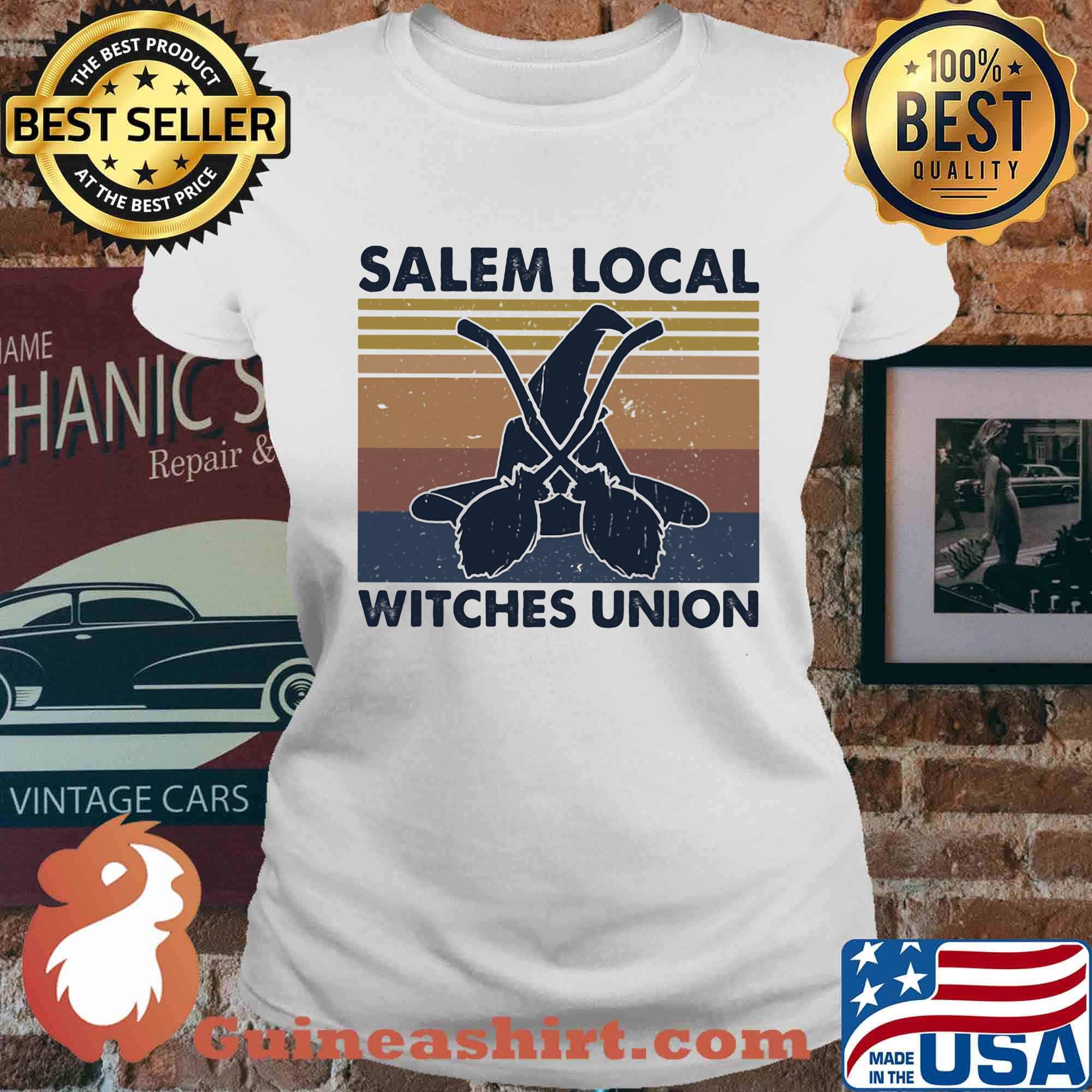 Salem Local Witches Union Vintage Retro Shirt Ladies tee