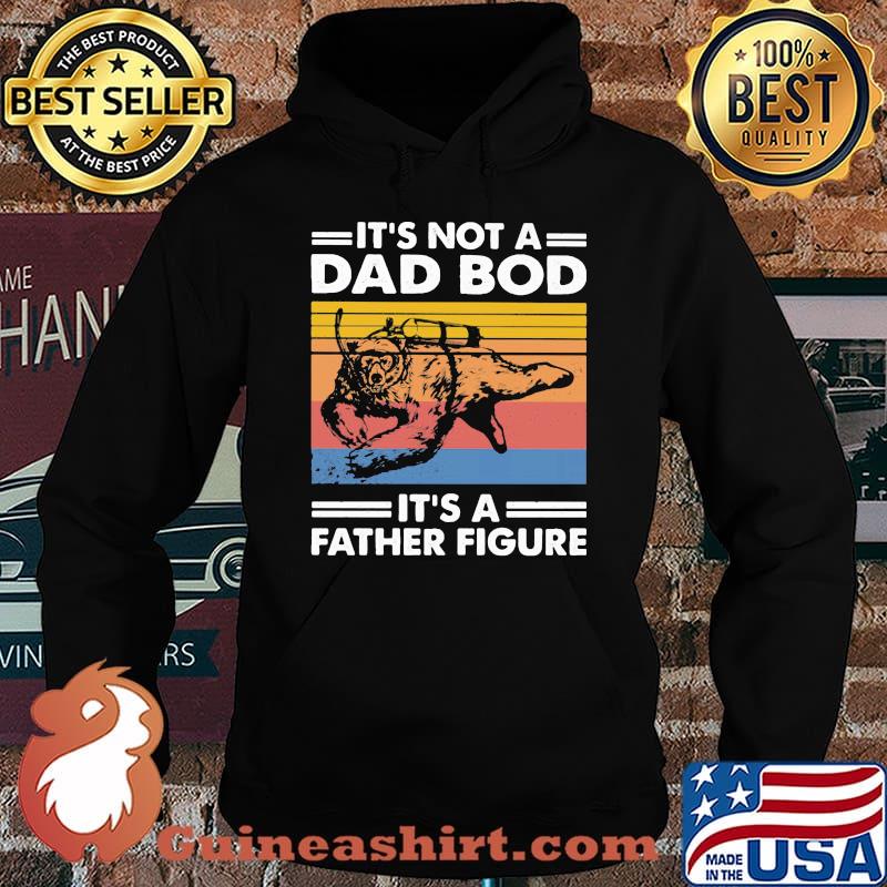 Scuba diving bear it's not a dad bod it's father figure father's day vintage retro s Hoodie