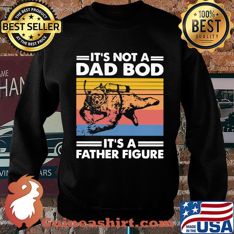 Scuba diving bear it's not a dad bod it's father figure father's day vintage retro s Sweater