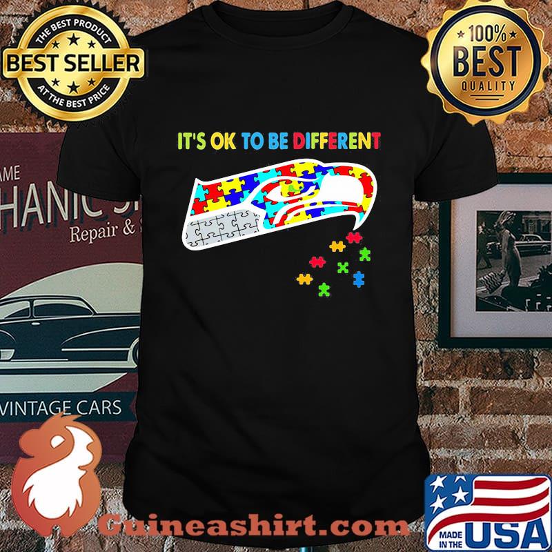 Seattle seahawks it's ok to be different autism awareness shirt