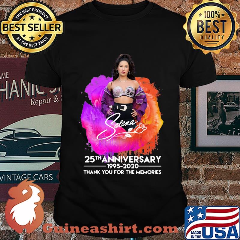 Selena 25th anniversary 1995 2020 thank you for the memories signature shirt